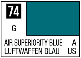 Mr Hobby Mr. Color 74 - Air Superiority Blue (Gloss/Aircraft) - 10ml (6 Pack)