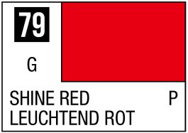 Mr Hobby Mr. Color 79 - Shine Red (Gloss/Primary) - 10ml (6 Pack)