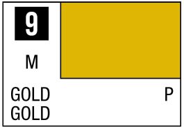 Mr Hobby Mr. Color 9 - Gold (Metallic/Primary) - 10ml (6 Pack)