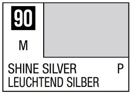 Mr Hobby Mr. Color 90 - Shine Silver (Metallic/Primary) - 10ml (6 Pack)