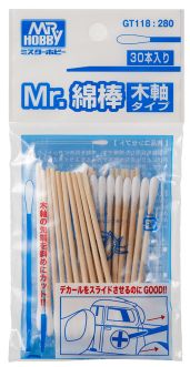 Mr Hobby GT118 GTool Series Mr.Cotton Wooden Swab Stick Type