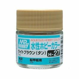 Mr Hobby Aqueous Color H27 Gloss Tan 10ml Bottle (6 Pack)