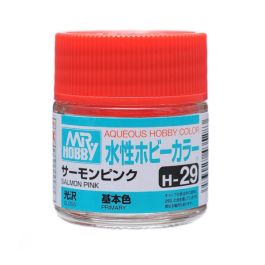 Mr Hobby Aqueous Color H29 Gloss Salmon Pink 10ml Bottle (6 Pack)