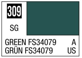 Mr Hobby Aqueous Color H309 Semi Gloss Green FS34079 for Vietnam Camouflage 10ml Bottle (6 Pack)