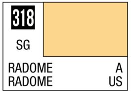 Mr Hobby Aqueous Color H318 Semi Gloss Radome US Navy Aircraft Standard Color 10ml Bottle (6 Pack)