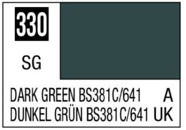 Mr Hobby Aqueous Color H330 Semi Gloss Dark Green BS381C/641 RAF Aircraft Camouflage 10ml Bottle (6 Pack)