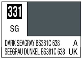 Mr Hobby Aqueous Color H331 Semi Gloss Dark Seagray BS381C 638 RAF Aircraft Camouflage 10ml Bottle (6 Pack)