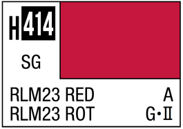 Mr Hobby Aqueous Color H414 Semi Gloss RLM23 Red German Luftwaffe Aircraft 10ml Bottle (6 Pack)