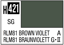 Mr Hobby Aqueous Color H421 Semi Gloss RLM81 Brown Violet German Luftwaffe Aircraft 10ml Bottle (6 Pack)