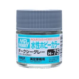 Mr Hobby Aqueous Color H75 Semi-Gloss Dark Sea Gray 10ml Bottle (6 Pack)