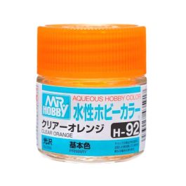 Mr Hobby Aqueous Color H92 Gloss Clear Orange 10ml Bottle (6 Pack)