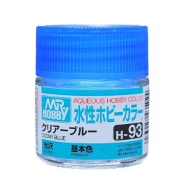 Mr Hobby Aqueous Color H93 Gloss Clear Blue 10ml Bottle (6 Pack)