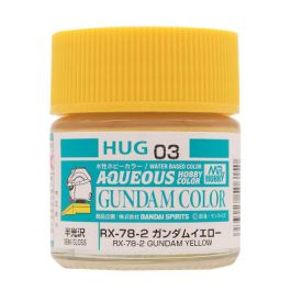Mr Hobby Aqueous Color Gundam HUG03 RX-78-2 Gundam Yellow 10ml Bottle (6 Pack)
