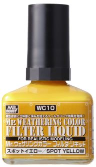 Mr Hobby Mr. Weathering Color - Filter Liquid Yellow - 40ml (6 Pack)