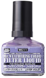 Mr Hobby Mr. Weathering Color - Filter Liquid Violet - 40ml (6 Pack)