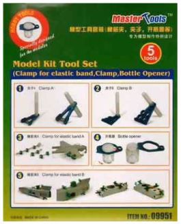 Master Tools Model Kit Tool Set (Clamp for Elastic Band, Clamp, Bottle Opener)