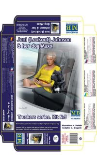 Master Box Models 1/24 Truckers series. Joni (Lookout) Johnson & her dog Maxx