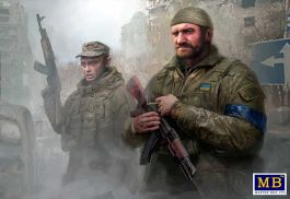 Master Box Models 1/35 Russian-Ukrainian War series Territorial Defence Forces of Ukraine. Bucha clean-up, April 2022. Kit No.4