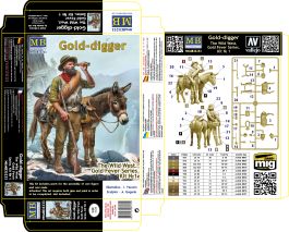 Master Box Models 1/35 "The Wild West. Gold Fever Series. Kit  1. Gold-digger"