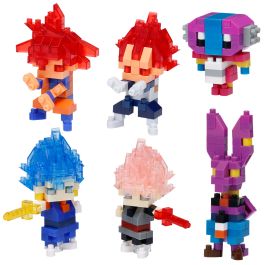 Nanoblock Mininano Series Dragon Ball Super Assortment 1, "Dragon Ball Super" (Blind Box of 6)