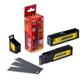 OLFA 18mm HD Ultra-Sharp Black Snap Blade-100/pk (LBB/CP100)