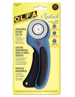 OLFA 45mm RTY-2DX/PBL Ergonomic Rotary Cutter, Pacific Blue