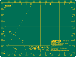 OLFA RM-6x8-01 6" x 8" Double Sided Rotary Mat, Green