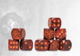 Conquest: Dweghom Logo On Red Marbled Dice 24ct