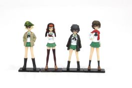 Platz 1/35 Girls und Panzer Das Finale Deformed III Sturmgeschutz III Ausf. F Painted Display Model + Team Kabasan Figure Kit Set