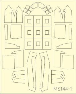 Platz Masking Sheet for 1/144 C-46D Commando