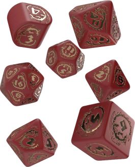 Dragons: Modern Dice Set Red/Gold (7)