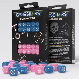 Crosshairs Compact D6 Dice Set: Blue & Pink