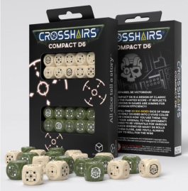 Crosshairs Compact D6 Dice Set: Beige & Olive