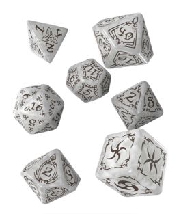 Tribal Dice Set: Pearl & Brown (7)