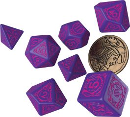 The Witcher Dice Set: Dandelion - Conqueros of Hearts (7 + coin)