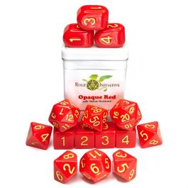 Dice:15-Set Opaque Red/Yellow