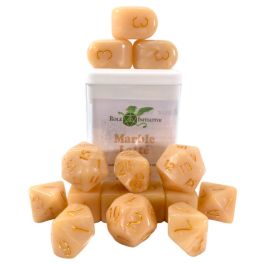 Dice:15-Set Marble Latte/Gold