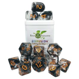 15-Set Diffusion Phylactery with Arch'd4 & Balance'd20 Dice