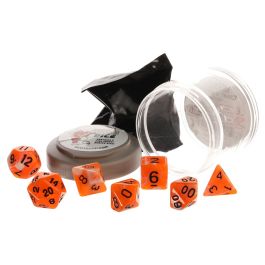 Pizza Dungeon Dice: Dual Orange-White/Black