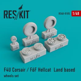 Res/Kit F4U Corsair / F6F Hellcat Land based wheels set