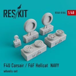 Res/Kit F4U Corsair / F6F Hellcat NAVY wheels set