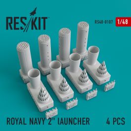 Res/Kit ROYAL NAVY 2' lAUNCHER (4 pcs) Phantom, Harrier, Sea Vixen, Buccaneer