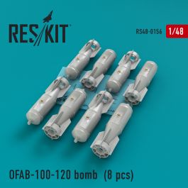 Res/Kit OFAB-100-120 bomb (8 pcs) Su-7, Su-17, Su-24, Su-25, Su-27, Su-30, Su-34, MiG-21, MiG-27, Yak-38, Jak-130