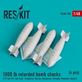 Res/Kit 1000 lb retarded bomb checks (117 tail-951 tail fuze) (Canberra, Harrier, Buccaneer, Tornado, Phantom, Hunter) (4 pcs)