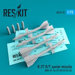 Res/Kit R-27 (R,T) soviet missile (4 pcs) (MiG-29, Su-27/30/32/33/35/37)