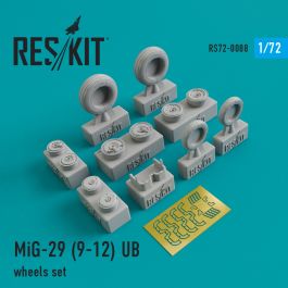 Res/Kit Mikoyan MiG-29 (9-12) UB wheels set