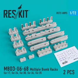 Res/Kit MBD3-U6-68 Multiple Bomb Racks (Su-17, Su-24, Su-30, Su-34, Su-35) (2 pcs)