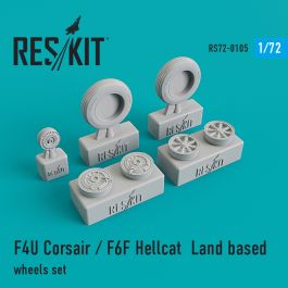 Res/Kit F4U Corsair / F6F Hellcat Land based wheels set
