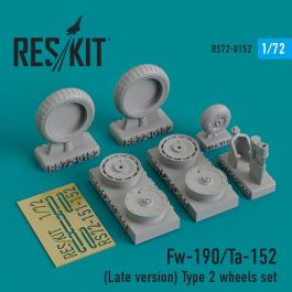 Res/Kit Fw-190/Ta-152 (Late version) Type 2 wheels set