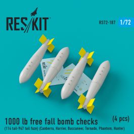 Res/Kit 1000 lb free fall bomb checks (114 tail-947 tail fuze) (Canberra, Harrier, Buccaneer, Tornado, Phantom, Hunter) (4 pcs)